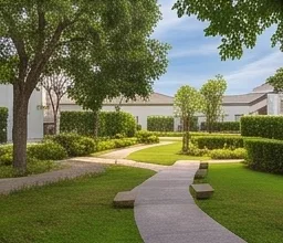 A path through the park under the trees